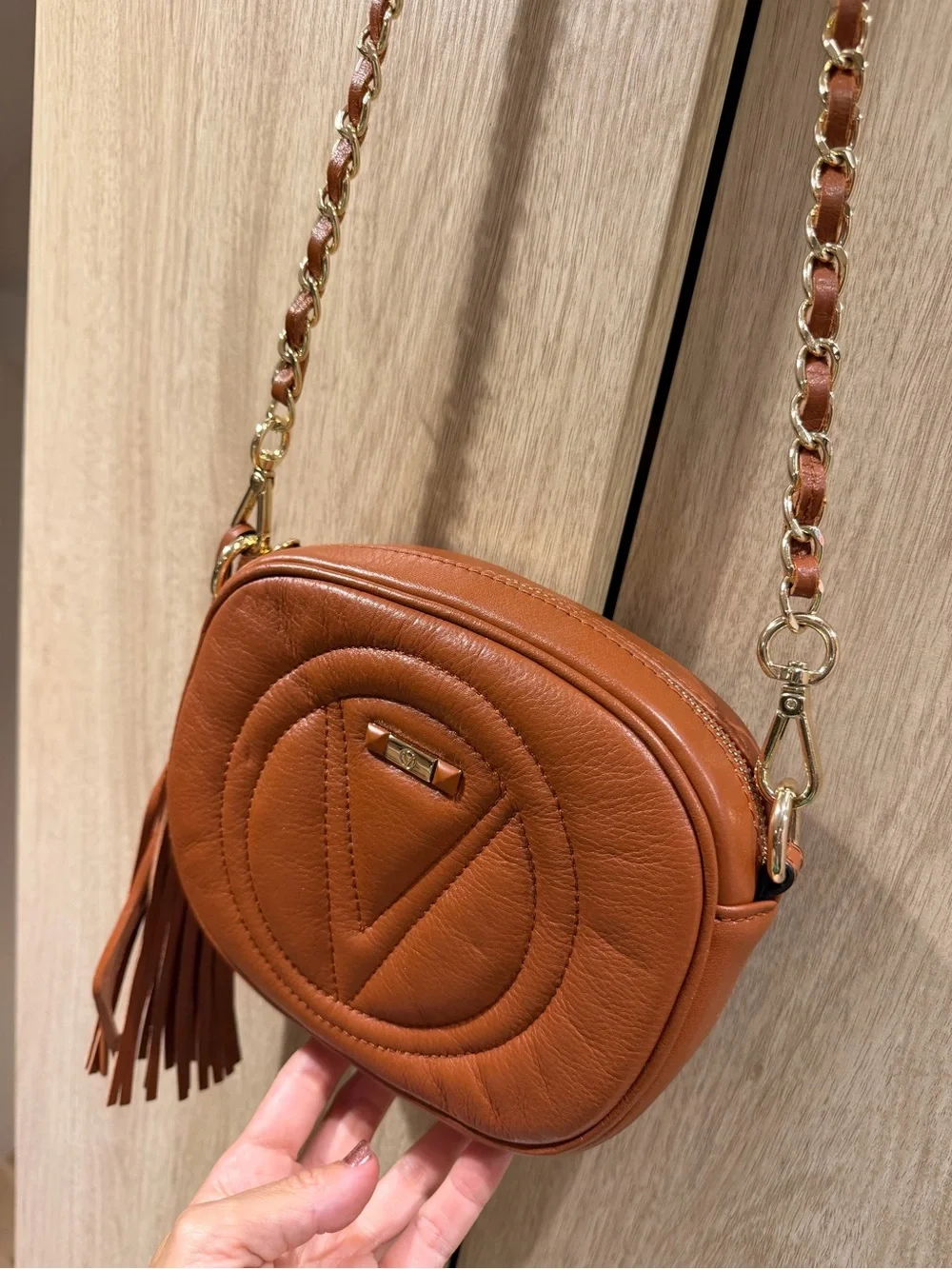Valentino by Mario Valentino Nina Brown Cognac Leather Bag